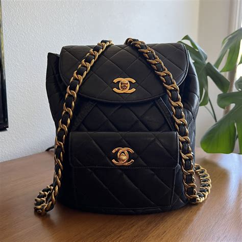 chanel black backpack price|vintage Chanel backpack.